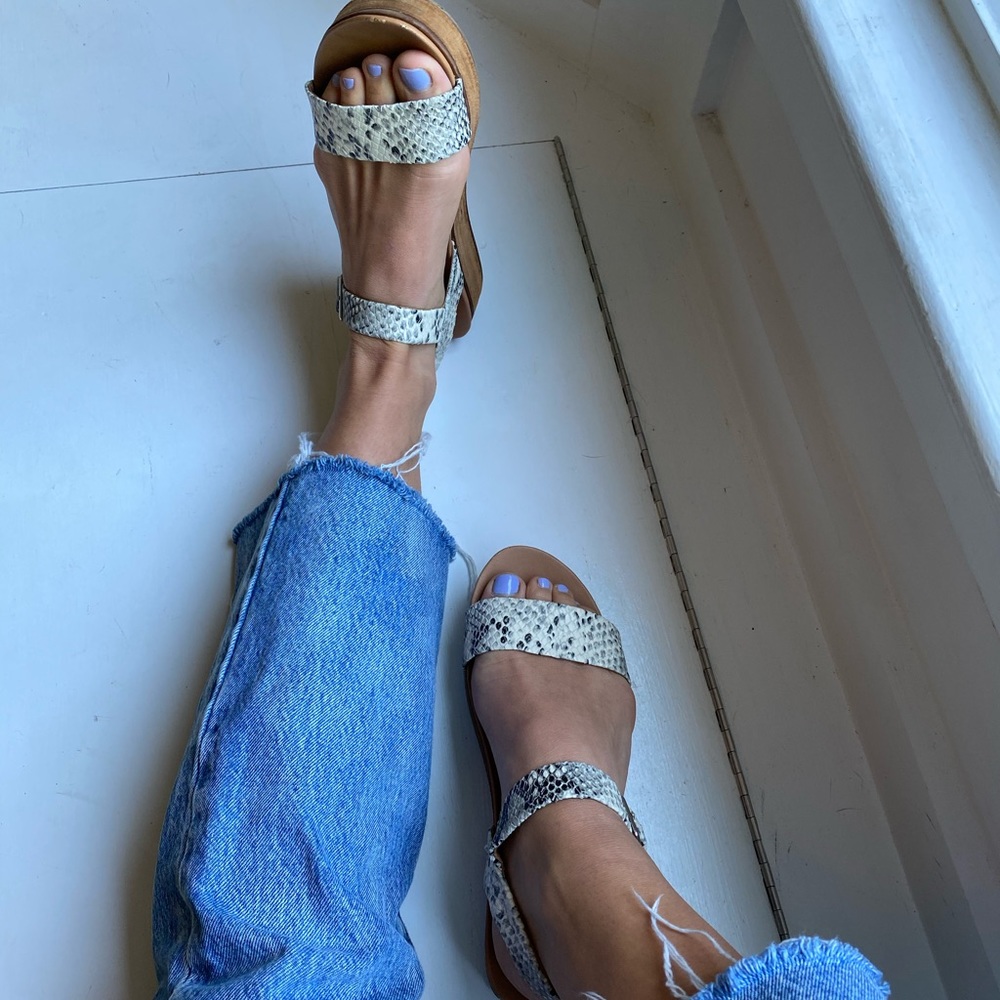 Steve Madden snakeskin sandals
